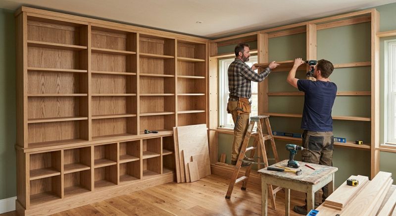 Custom Bookcase Installation in Greensboro, NC